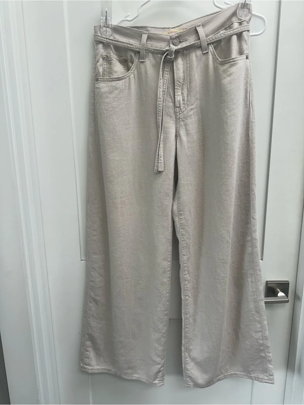 LEVI’S XL BAGGY STRAIGHT LINEN BLEND WOMEN'S PANTS (size waist 25, length 29) - Picture 7 of 12